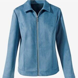 NWOT Chico's Faux-Suede Short Jacket - Pacific Coast